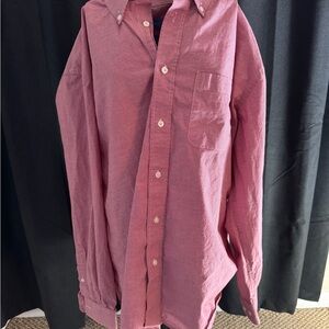 Men's Red/White check Button-Down Shirt
